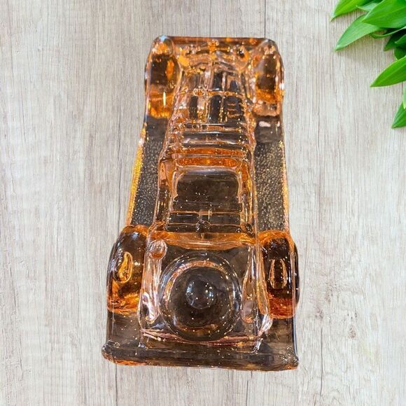 Vintage Mercedes-Benz Glass Paperweight Pink Amber - Picture 11 of 13